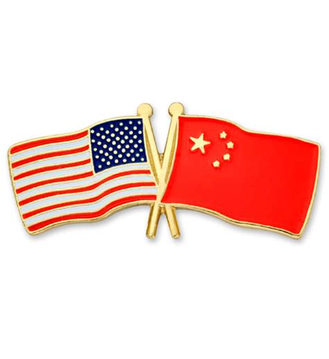 Usa And China Flag Pin Paddle Palace