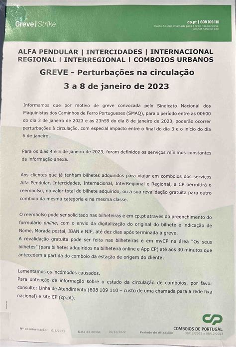 GREVE DOS COMBOIOS (3 A 8 DE JANEIRO DE 2023) – EPHEMERA – Biblioteca e
