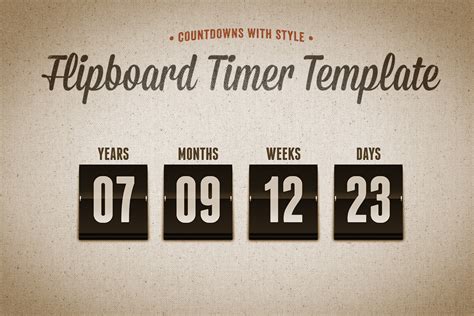 Flipboard Countdown Timer Template Design Panoply