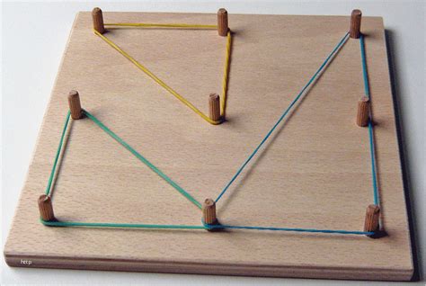 Mit dem teil läßt sich in höheren jahrgängen. Vorlage Geobrett 5x5 Gut Lehrmittel Holz Geobretter ...