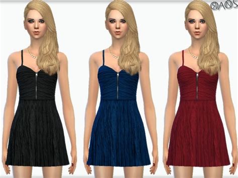 Structured Zip Dress By Oranostr At Tsr Sims 4 Updates
