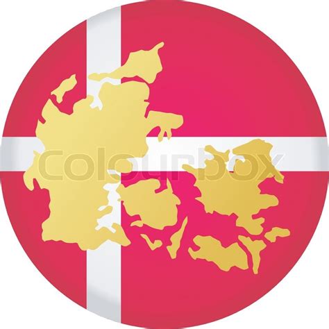 Button In Colors Of Denmark Stock Vector Colourbox