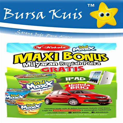 See more of kuota gratis indosat on facebook. Undian Biskuit Kokola Litel Maxx Berhadiah Mobil Honda Brio dan Ipad - Situs Informasi Kuis Dan ...