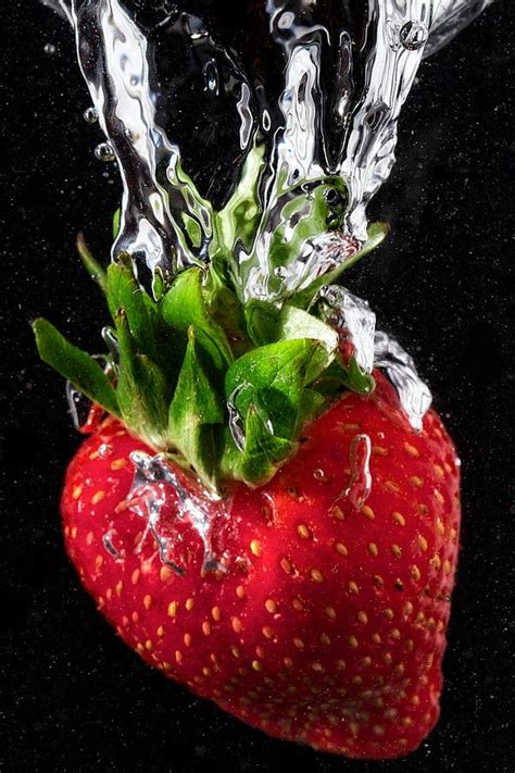 Strawberry Splash Fruit Art Fruit Splash Fruit Photography