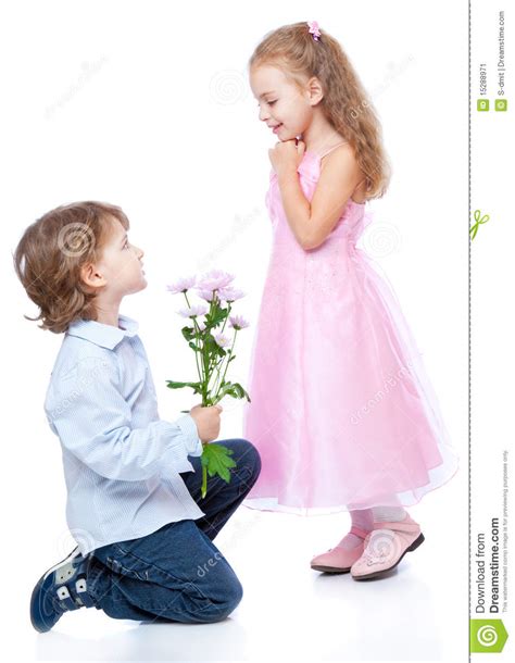 Little Boy And Girl In Love Stock Image Image Of Friendship Adorable 15288971