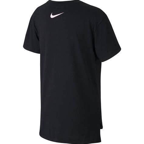 Vêtements de t shirt noir filles peintes à la main avec fille dessiné de main de dessin animé vêtements dessinés à la main match de vêtements pour. T-shirt Nike Logo Fille Noir Junior