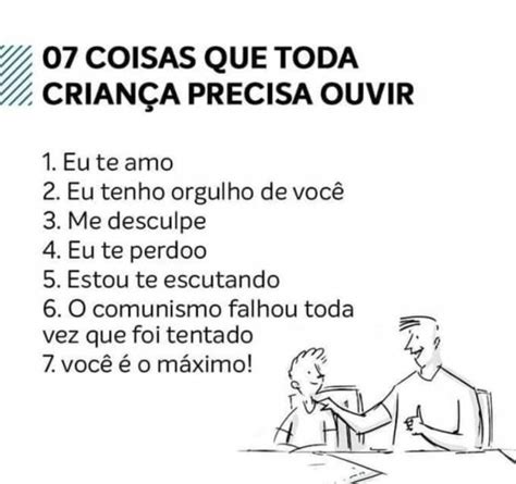 07 Coisas Que Toda Criança Precisa Ouvir Sinpro Conhecer