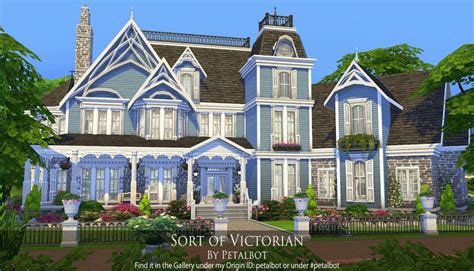 Sort Of Victorian By Petalbot Sims 4 Victorian House Sims Building