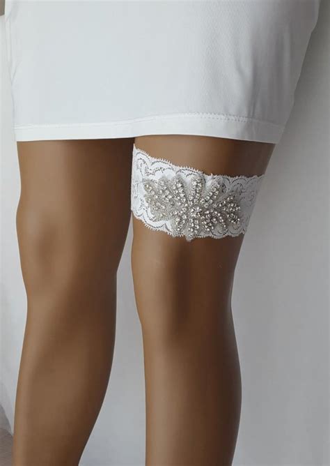 BİG DİSCOUNT Rhinestone garter Toss Garters Ivory Lace Wedding Garters Bridal Accessories