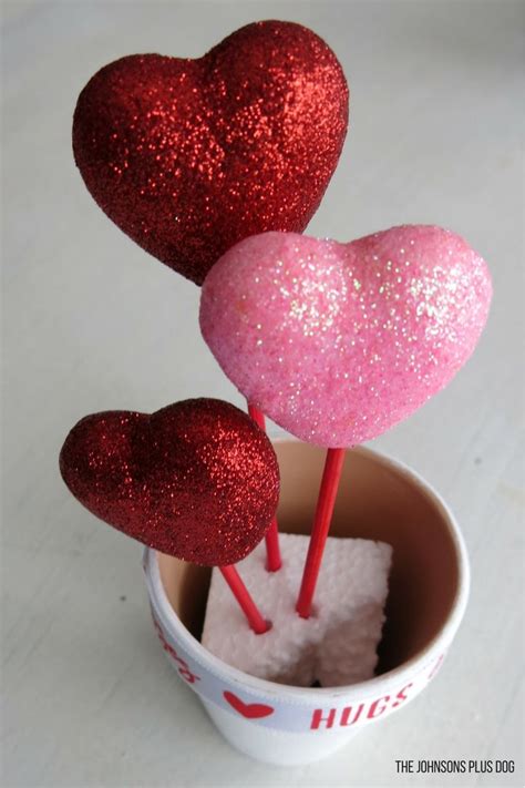 Diy Valentines Day Dollar Store Craft Pot Of Hearts Making