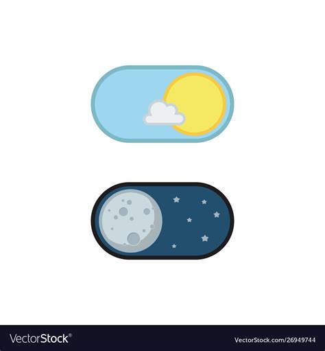 Day And Night Mode Application Icons Royalty Free Vector
