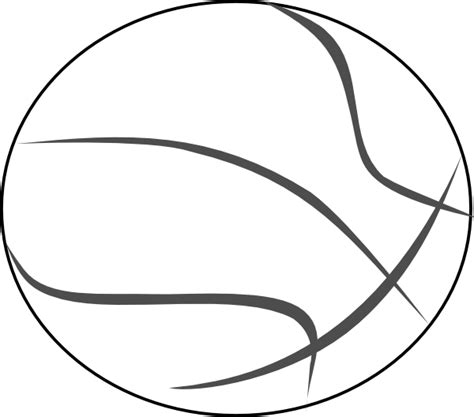 Basketball Outline Vector At Collection Of Basketball