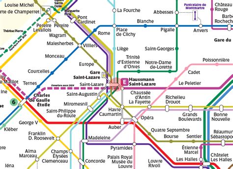 Saint Lazare Station Map Paris Metro