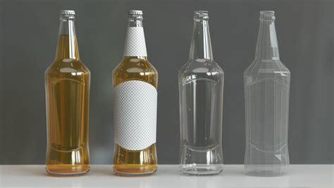 3D beer bottle glass | CGTrader