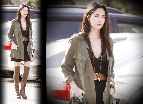 Megan Fox Sporting A Military Inspired Look