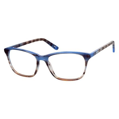 Blue Pattern Square Glasses 4426116 Zenni Optical Eyeglasses Eyeglasses Frames For Women