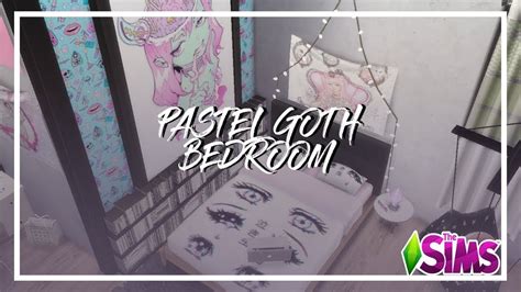 The Sims 4 Pastel Goth Bedroom Speed Build Cc Links