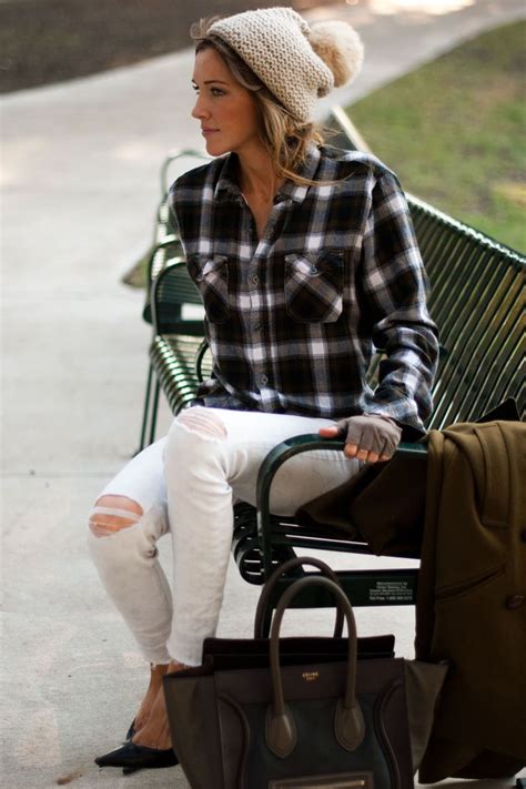 actress katie cassidy shares her effortless style in 7 looks grunge outfits plaid shirt outfits