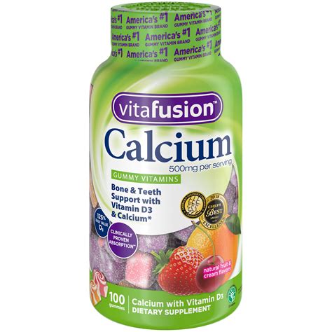 Check spelling or type a new query. Vitafusion Calcium Supplement Gummy Vitamins, 100ct ...