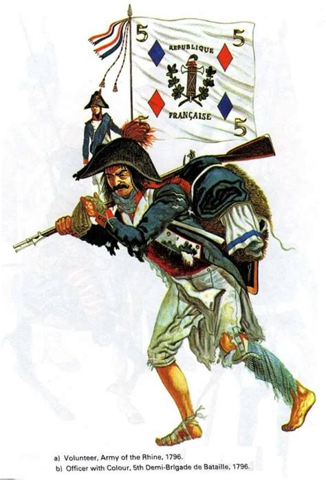 Volunteer soldier of the French army of the Rhine, 1796 ... The french government sent large quantities of french muskets.