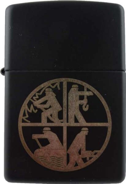 Zippo feuerzeug schwarz matt (1 stück). Zippo "schwarz matt" Retten-Löschen-Bergen-Schützen ...