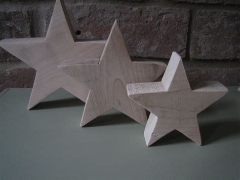 Set Of 3 Wooden Stars Made By Ade Wooden Stars Cottage Garden Some