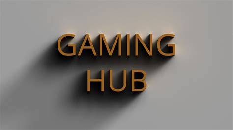 Gaming Hub Welcome Youtube