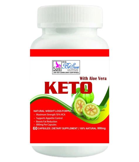 Besure 100 Keto Capsules With Aloe Vera 800 Mg Unflavoured Single