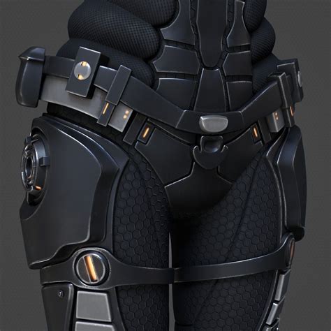 3d sci fi suit female futuristic armour armor concept sci fi concept art