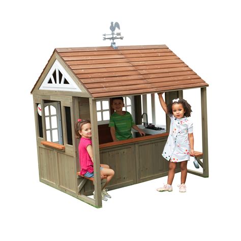 Kidkraft Country Vista Wooden Outdoor Playhouse With Double Doors Play