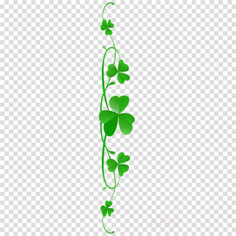 St. Patrick's Day Shamrock vine clipart - Green, Leaf, Shamrock, transparent clip art