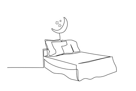 Bedroom Bed Sleep Moon Stars Dream Comfortable Relax Object Life Line