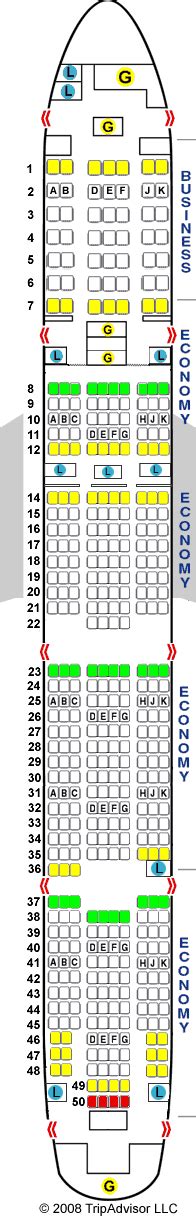 Seat Map Of Emirates B777 300 Airplane Models