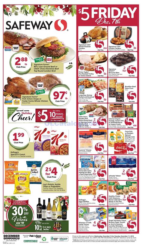 Top food supermarket flyer june 25 to july 1. Safeway $5 Friday December 7, 2018. View Latest Safeway $5 ...