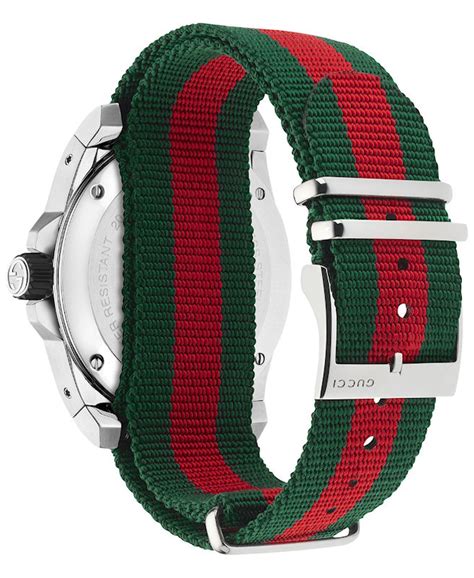 Dive Green And Red Nylon Strap Ya136209 Gucci Dive Wrist Watch