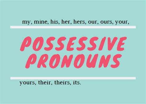 Possessive Pronouns Definition Examples Lists Worksheets Pdf