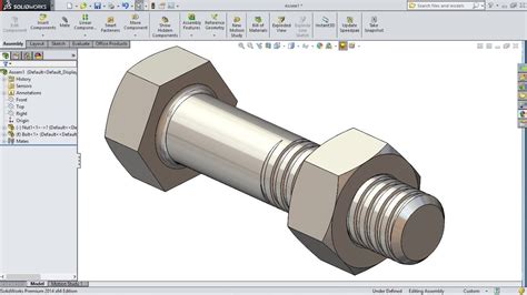 This motion cancels the friction grip and originates an off torque which is proportional to the thread pitch and to the preload. Solidworks Tutorial | Solidworks Bolt and Nut Tutorial ...