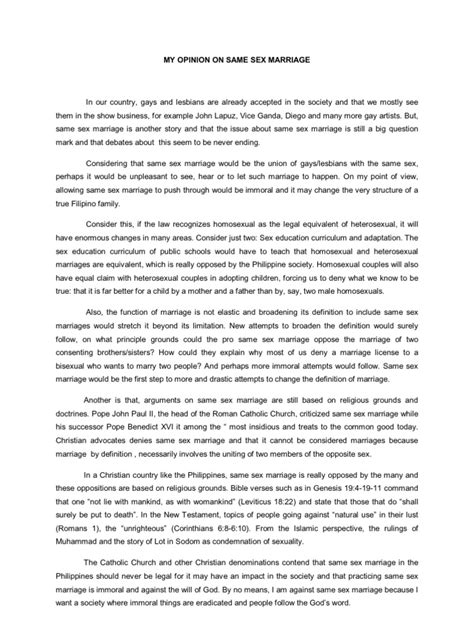 Expository Essay Proposal Argumentative Essay On Same Sex Marriage And