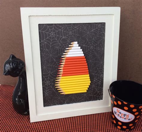 Recycled Craft Colored Pencil Candy Corn Halloween Decoration Cheap