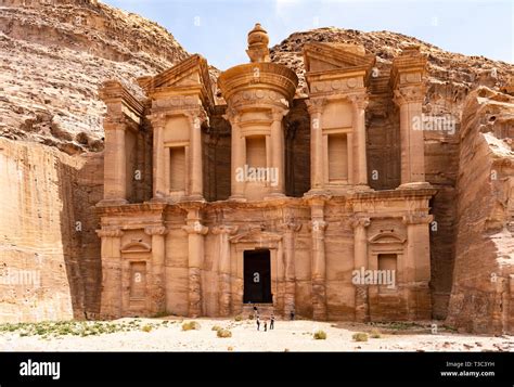 View Of Ad Deir Monastery At Petra In Jordanunesco World Heritage Site