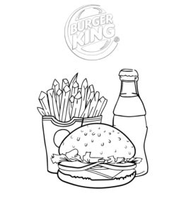 Burger and Hot Dog Coloring Pages | Playing Learning