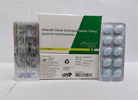 Sildenafil Citrate Sublingual Tablets 100 Mg Silditop Professional At