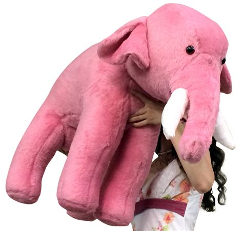 American Made Giant Stuffed Pink Elephant 3 Feet Long Soft Large