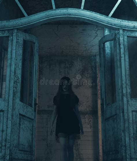 Girl Being Possessed By A Demonic Stock Illustration Illustration Of