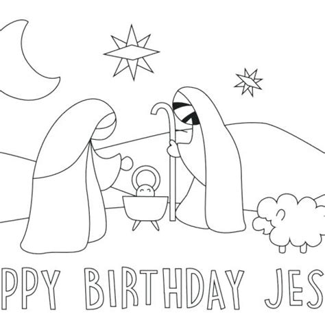 Happy Birthday Jesus Coloring Pages To Realise