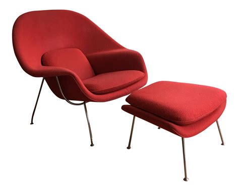 Eero Saarinen For Knoll Womb Chair With Ottoman Chairish