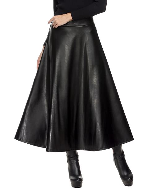 Winter Pu Leather Based Skirt Girls Maxi Lengthy Best Price Woclothes Com