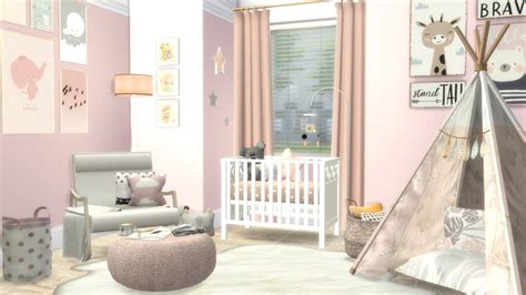 The Sims 4 Speed Build Baby Girls Small Nursery 👶🏽🎀 Youtube