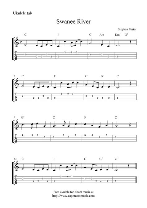 Learn to read tab if you haven't already, and you'll be well on your way to fingerpicking. Free Printable Sheet Music (With images) | Ukulele tabs, Ukulele, Ukulele tabs songs