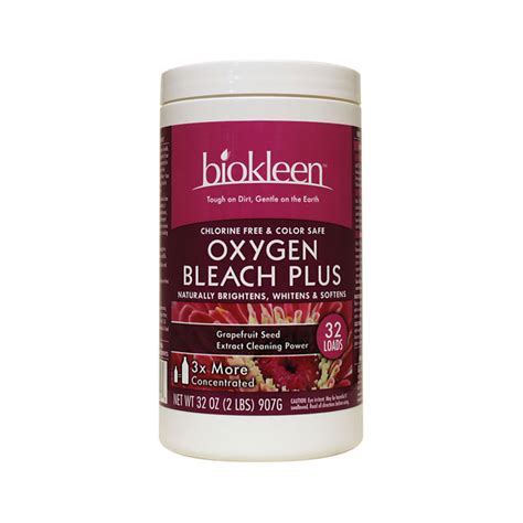 It does not contain chlorine and is a good alternative for removing stains on white and colorfast washable fabrics. Oxygen Bleach Plus, 32 oz (907 grams) Pwdr | Oxygen bleach ...